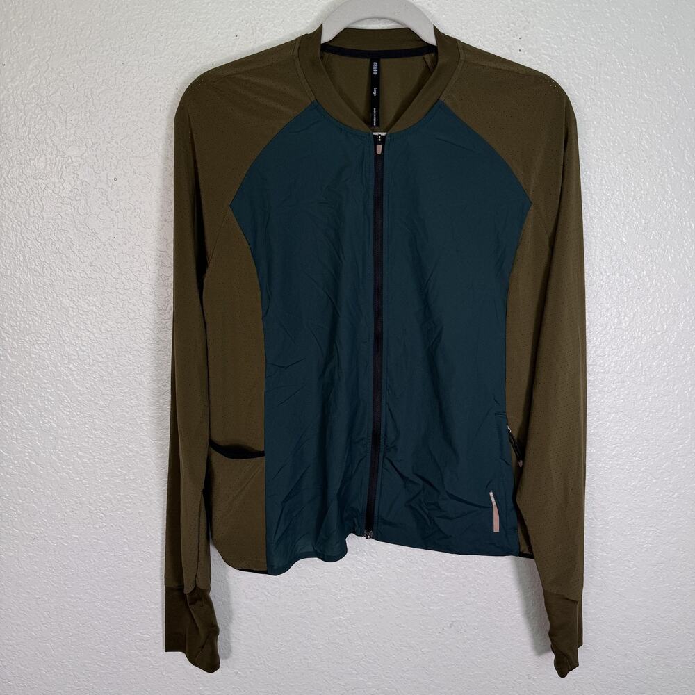 REI Jacket Womens Large Hybrid Running Full Zip Trail Lightweight Vented Active